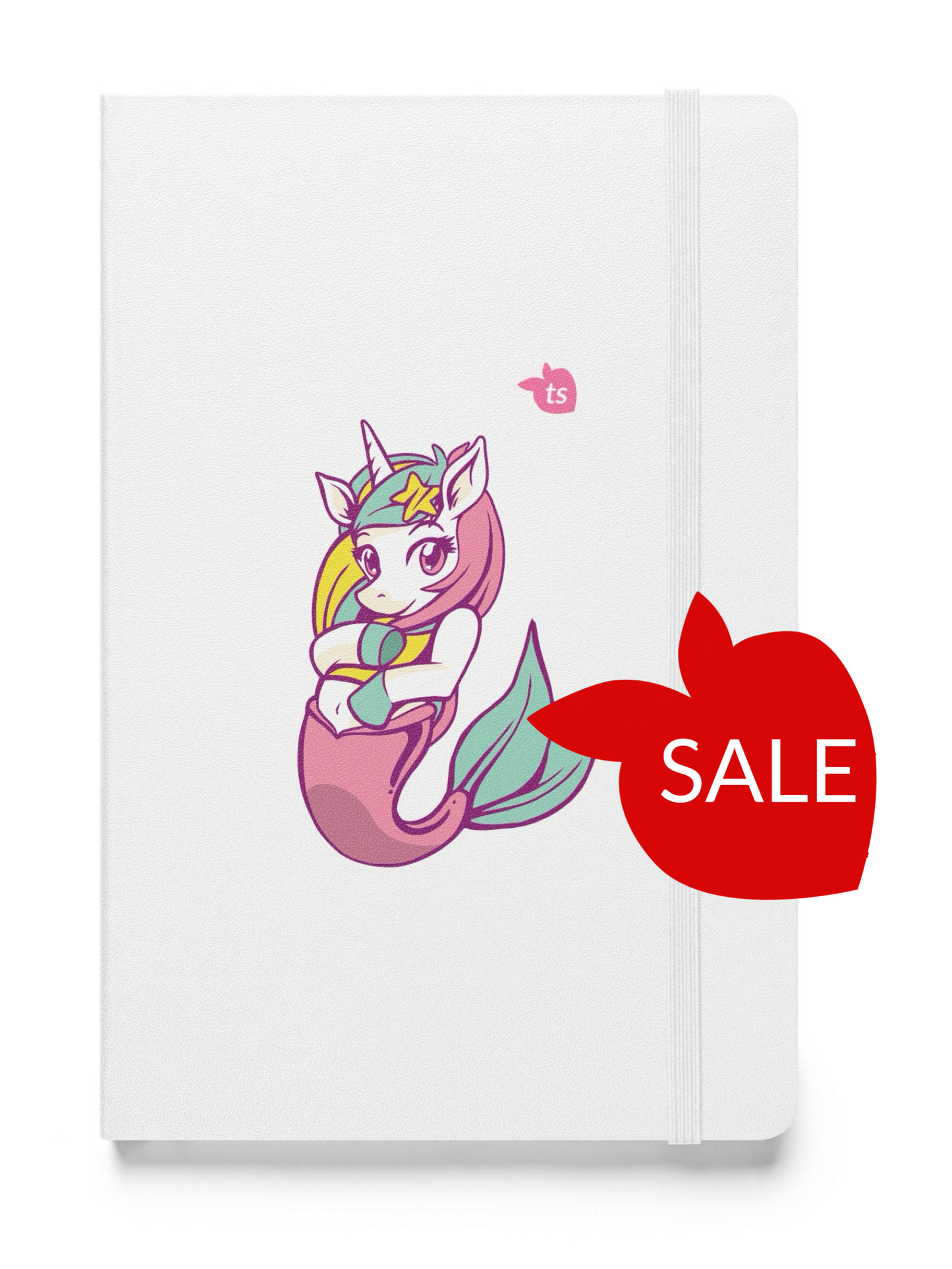 JournalBook® by tsgabrielle • Unicorn - Lunabelle • Hardcover Bound Notebook • White