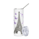 tsgabrielle® • Paris - La Tour Eiffel • Tumbler • Stainless Steel • White • 20 oz mockup 3