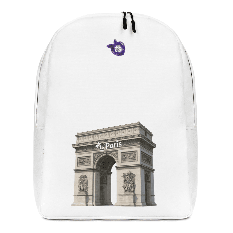 tsgabrielle® • Paris - Arc de Triomphe • Minimalist Backpack • White