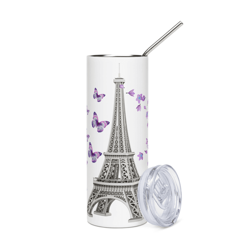 tsgabrielle® • Paris - La Tour Eiffel • Tumbler • Stainless Steel • White • 20 oz