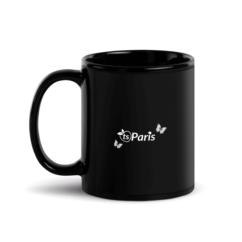 tsgabrielle® • Paris • Glossy Mug • Black • Ceramic • 2 Sizes mockup 2
