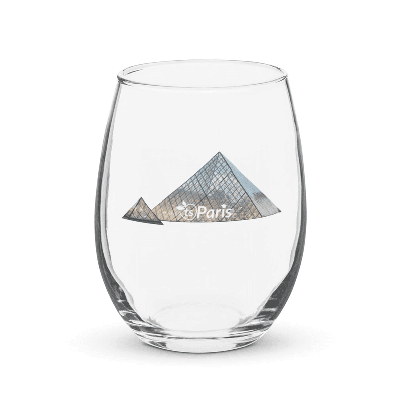 tsgabrielle® • Paris – The Louvre Pyramid • Stemless Wine Glass • 15 oz