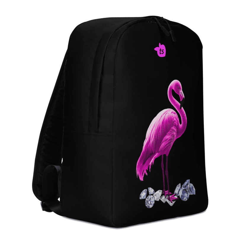 tsgabrielle® • Flamant Rose • Minimalist Backpack • Black