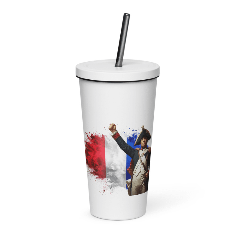 tsgabrielle® • Paris - Napoleon Bonaparte • Tumbler • Stainless Steel • White • 20 oz mockup 2