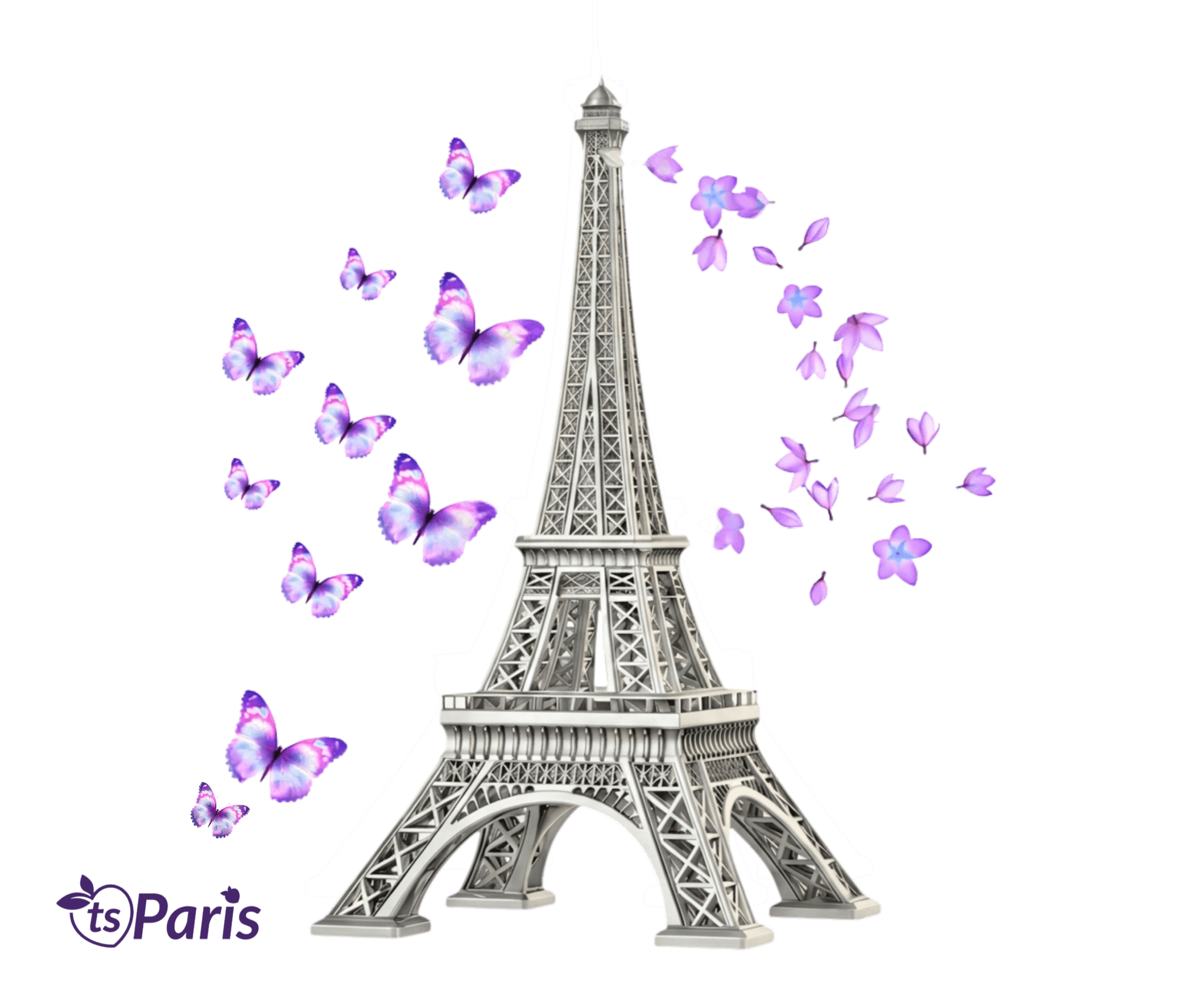 tsgabrielle® • Paris - La Tour Eiffel • Tumbler • Stainless Steel • White • 20 oz