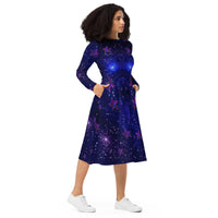 tsgabrielle® • For Her 👗 • 🌌✨ Cosmic Edition •  Long Sleeve Midi Dress