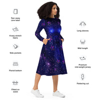 tsgabrielle® • For Her 👗 • 🌌✨ Cosmic Edition •  Long Sleeve Midi Dress