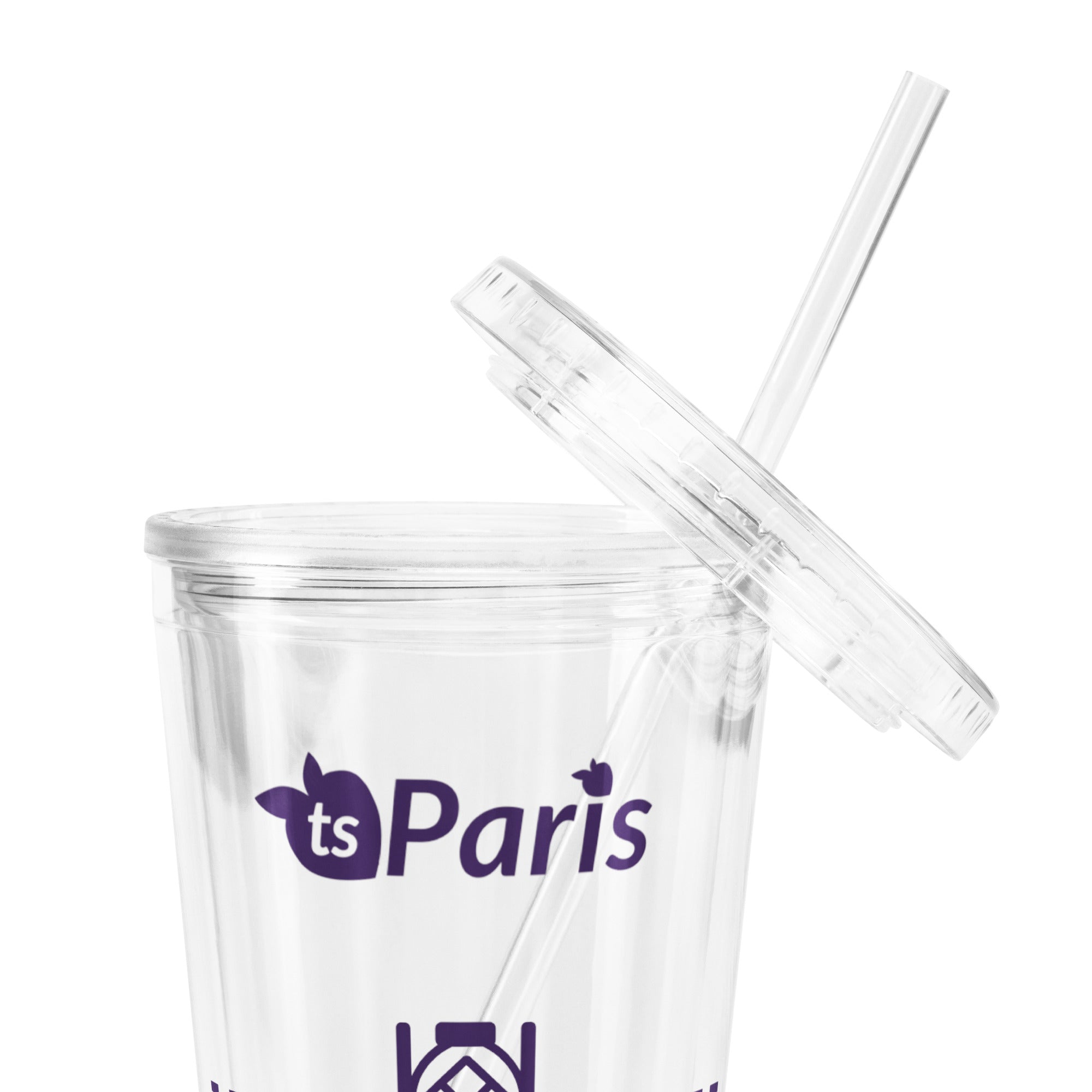 tsgabrielle® • Paris - The Louvre Pyramid • Plastic Tumbler • Clear • 16 oz