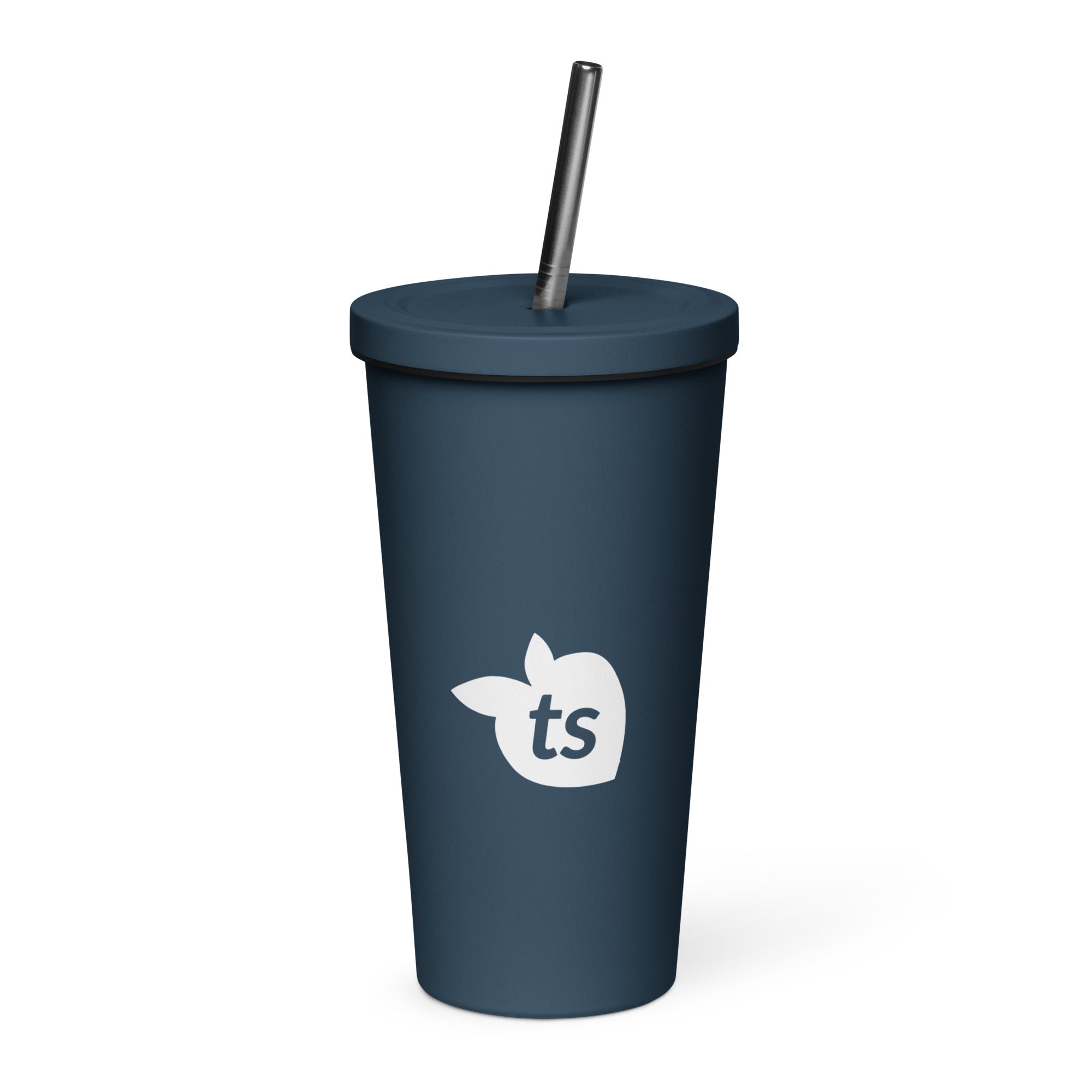 tsgabrielle® • Insulated Tumbler with a Straw • Dark Navy • 20 oz
