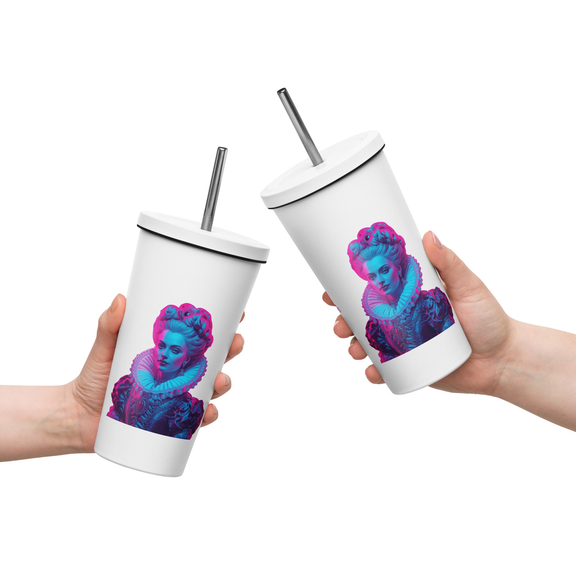 tsgabrielle® • Paris - Marie Antoinette • Tumbler • Stainless Steel • White • 20 oz