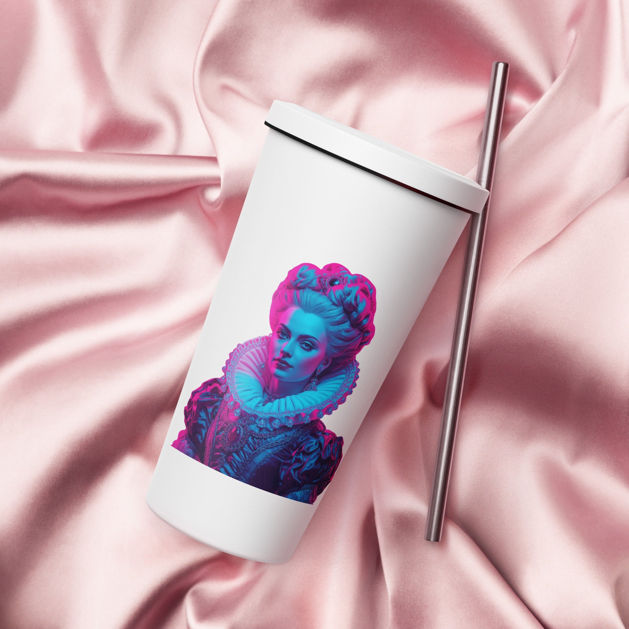 tsgabrielle® • Paris - Marie Antoinette • Tumbler • Stainless Steel • White • 20 oz