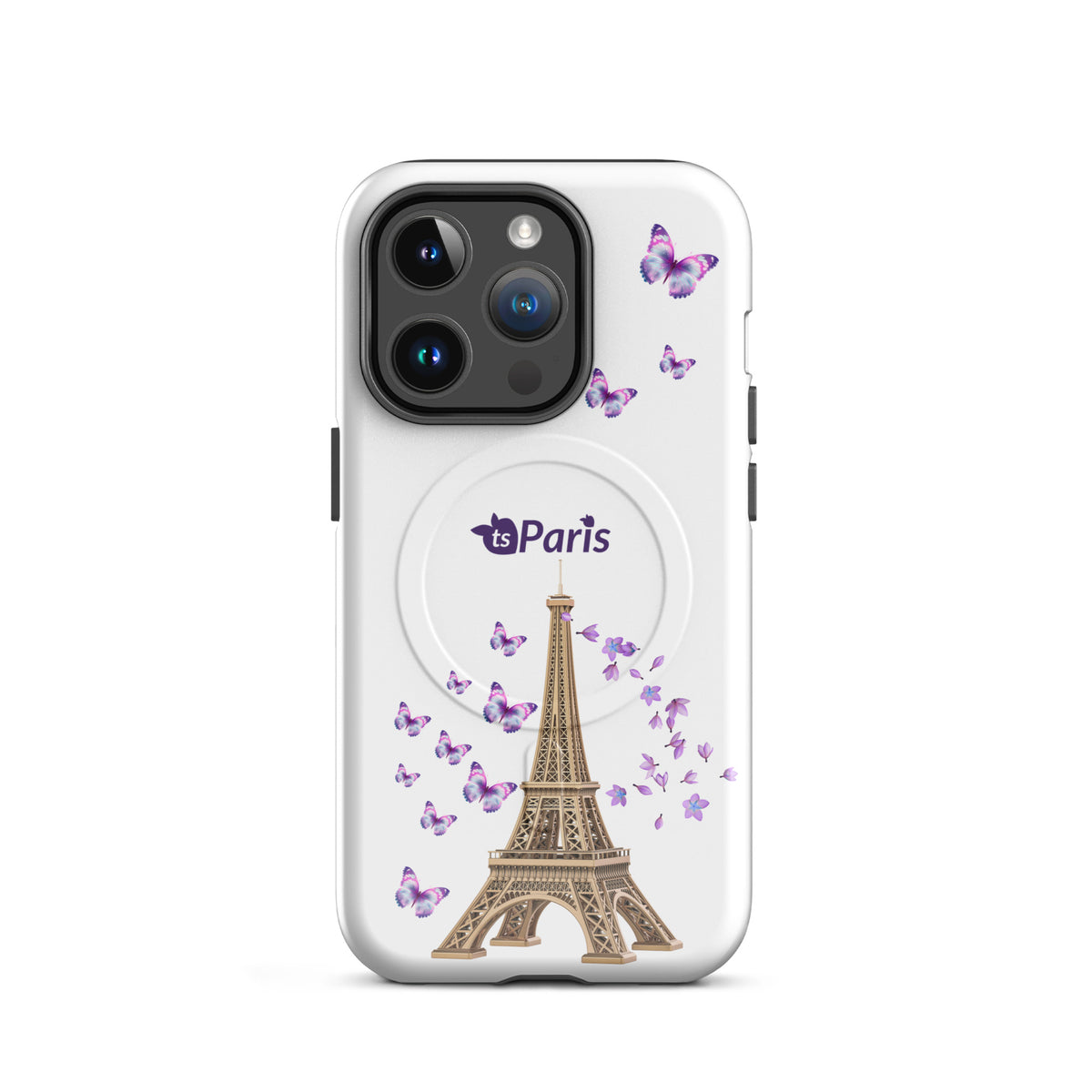 tsgabrielle® • Paris - La Tour Eiffel • Tough Case Compatible with iPhone® • MagSafe® • Latest Models • iPhone 14 Pro White Back cover