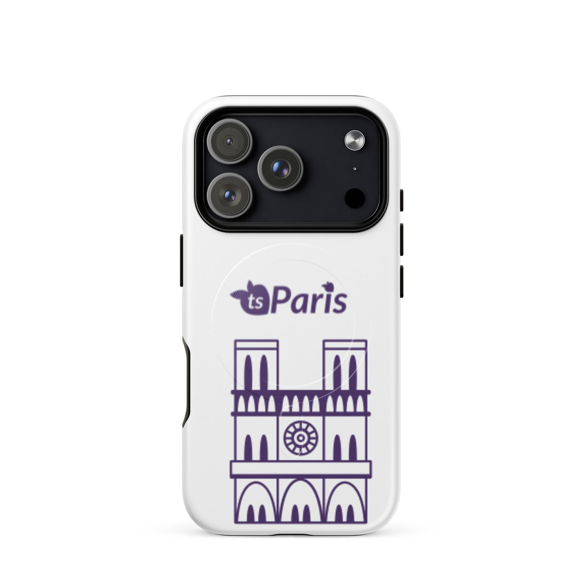 tsgabrielle® • Paris - Notre-Dame Cathedral • Tough Case Compatible with iPhone® • White • MagSafe® • Latest Models • iPhone 17 Pro White Back cover