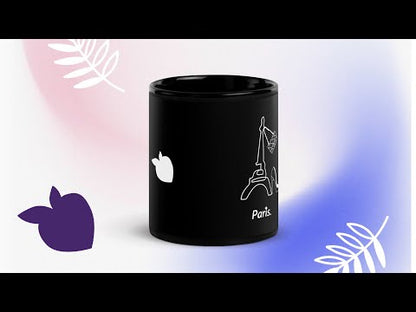 Black Glossy Mug (Paris)