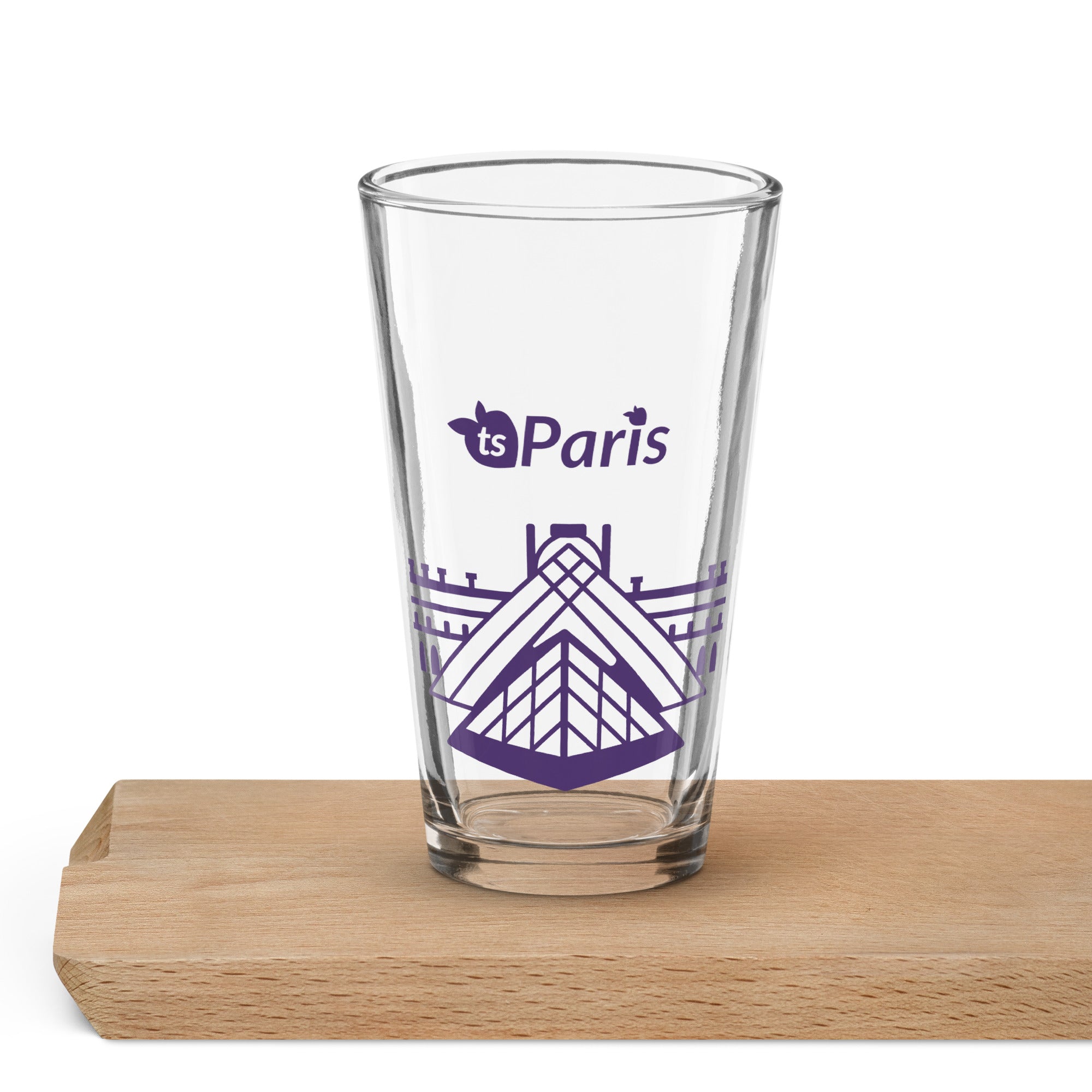 tsgabrielle® • Paris - The Louvre Pyramid • Shaker Pint Glass • 16 oz