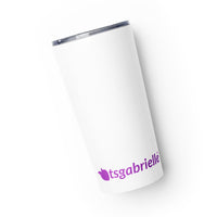tsgabrielle® • Tapered Tumbler • White • Stainless Steel • 20 oz