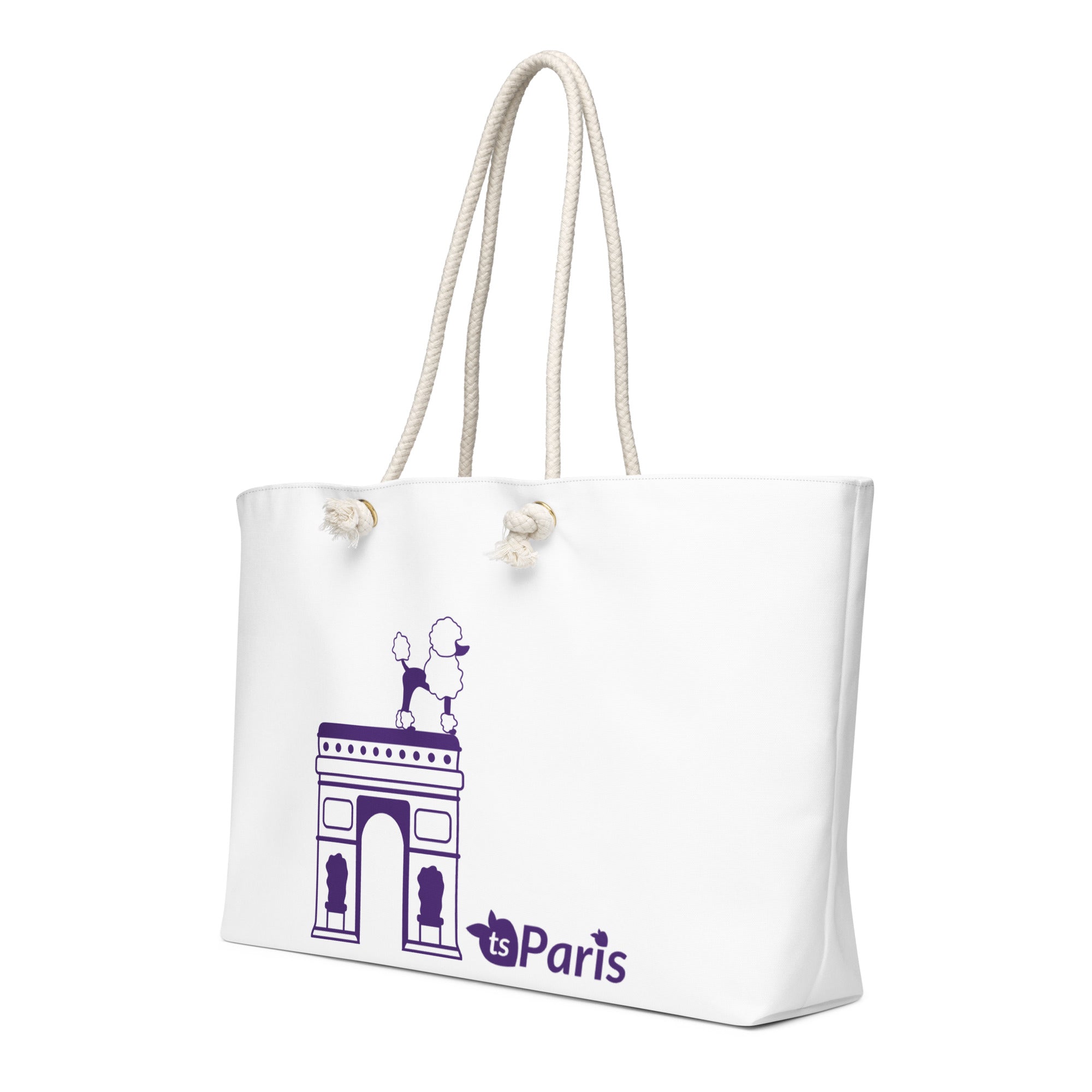 tsgabrielle® • Paris - Arc de Triomphe • Oversized Weekender Bag • White