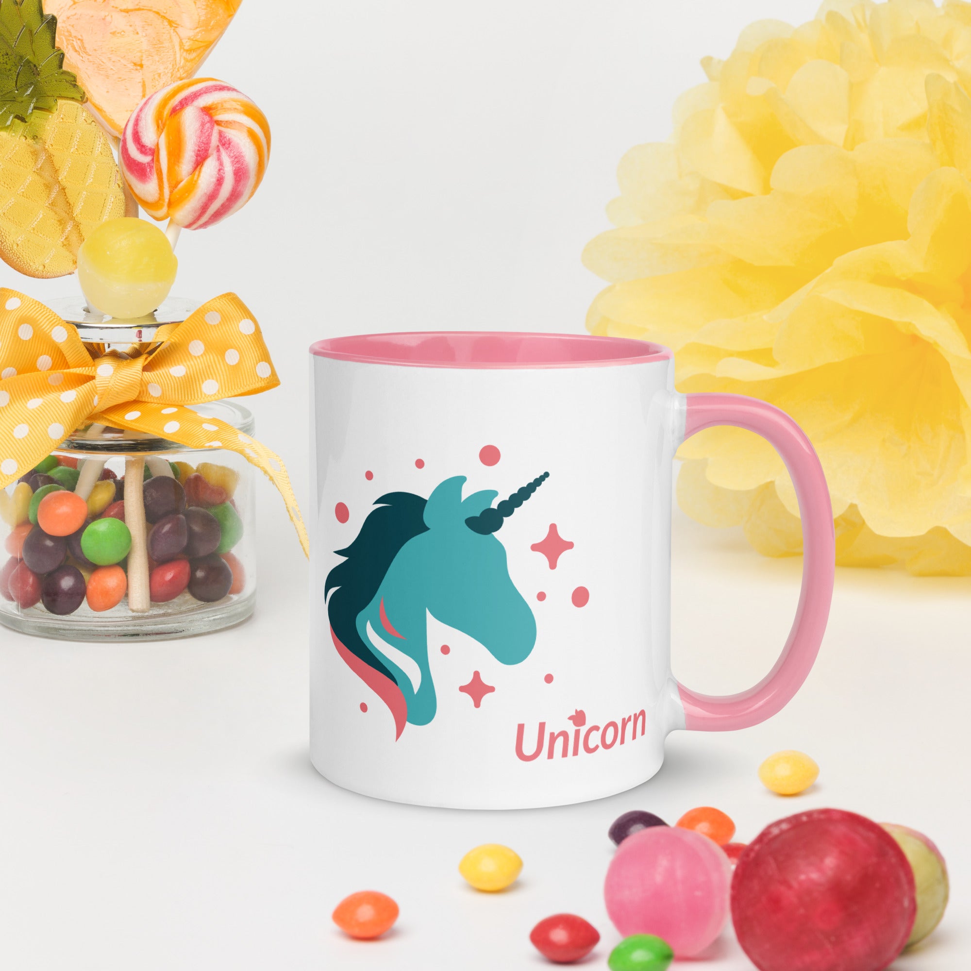 tsgabrielle® • Mug with Color Inside • 🦄 Unicorn - Seraphina • Ceramic • 11 oz